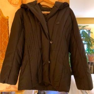 Larry Levine Hooded Down Coat Sz XS